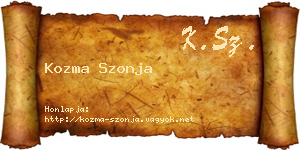 Kozma Szonja névjegykártya