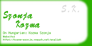 szonja kozma business card